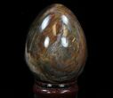 Colorful Petrified Wood Egg #33739-2
